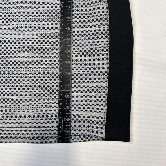 Athleta Dot Fuse Mesh Back Stretchy Dress Size Medium Black Gray Sleeveless - Picture 7 of 11